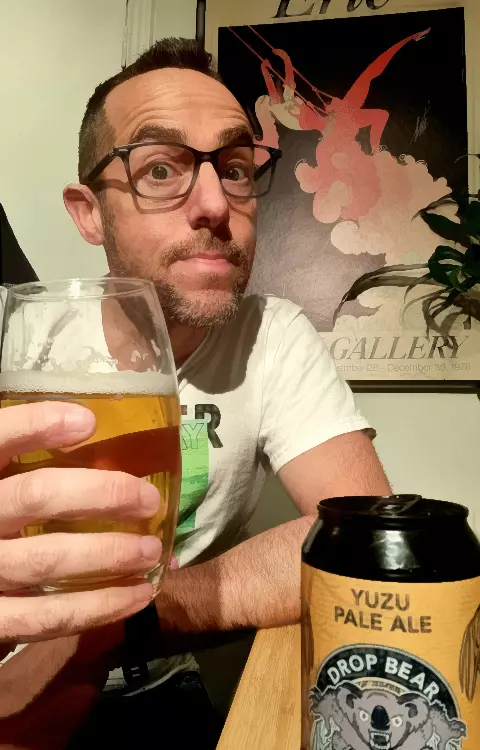 drinking yuzu pale ale