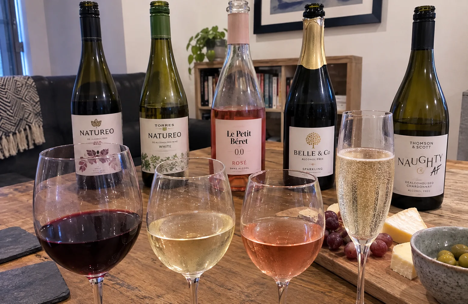 Comparing and tasting different alcohol-free wines