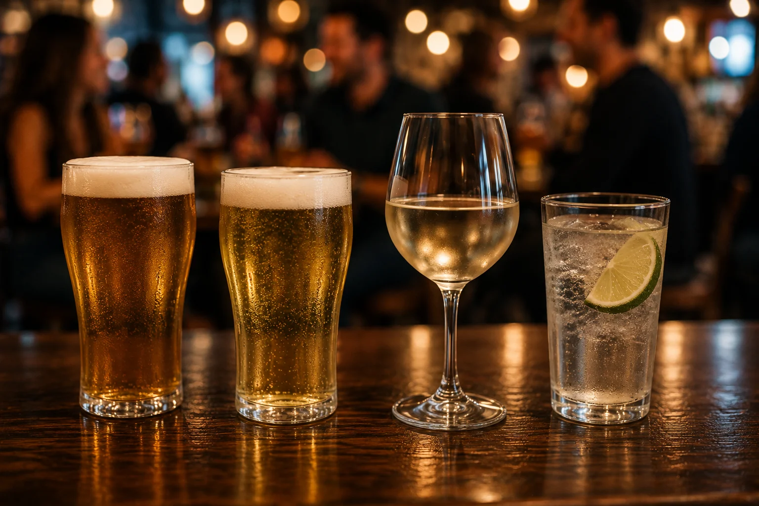 Zebra striping by alternating alcoholic and alcohol-free drinks on a night out