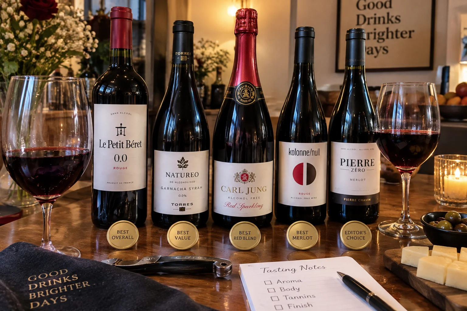 Award-winning alcohol-free red wines from the 2026 World Alcohol-Free Awards